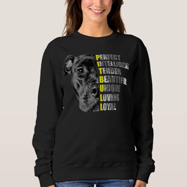 Sweatshirt Pit Bull Dignity Idée Parfaite Pour Les Amateurs D (Devant)