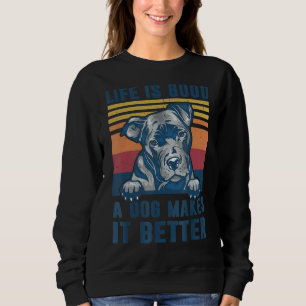Sweatshirt Pit Bull Dog Pit Bull Chien Papa Maman Hommes Femm