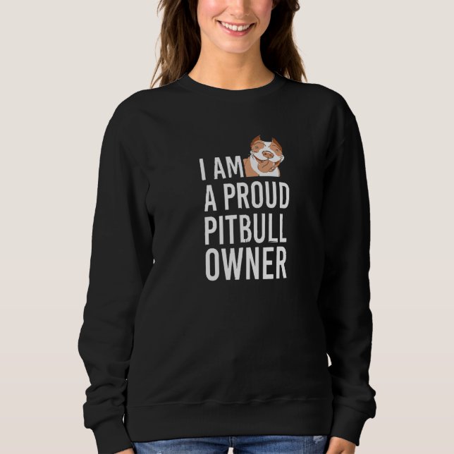 Sweatshirt Pit Bull femmes Pitbull mignon chien (Devant)