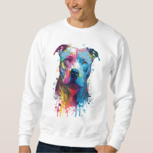 Sweatshirt Pitbull américain - Graffiti Ink Splash