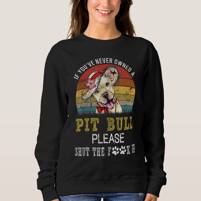 Sweatshirt Pitbull Chien Femme Hommes Chien Chien Chien Secou (Devant)