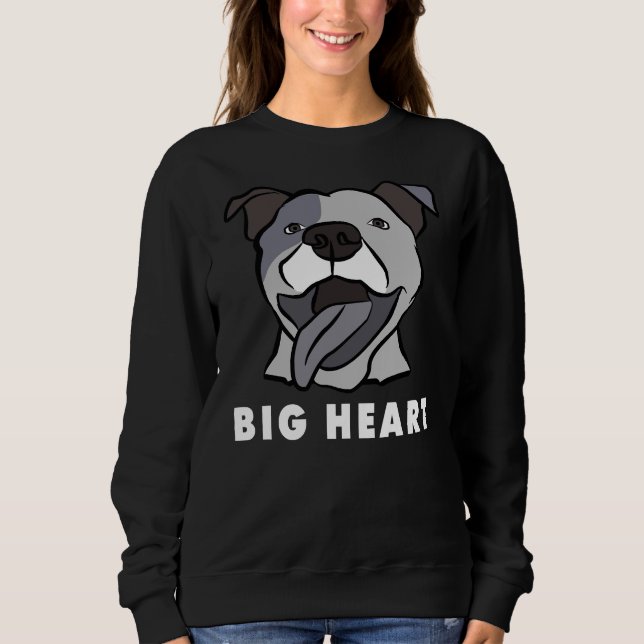 Sweatshirt Pitbull Chien grand coeur Chien (Devant)
