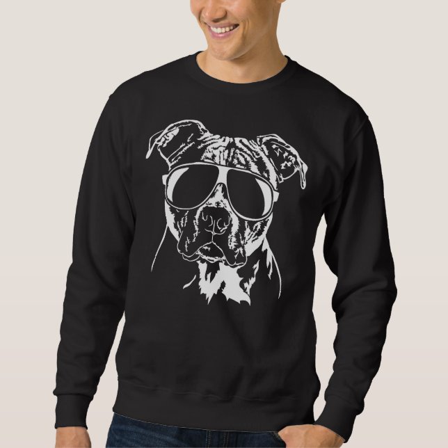 Sweatshirt Pitbull Chien Maman Drôle Américain Pitbull Terrie (Devant)