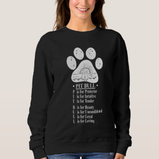 Sweatshirt Pitbull Description Chien Paw Maman