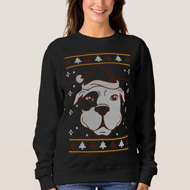 Sweatshirt Pitbull doux moche (Devant)