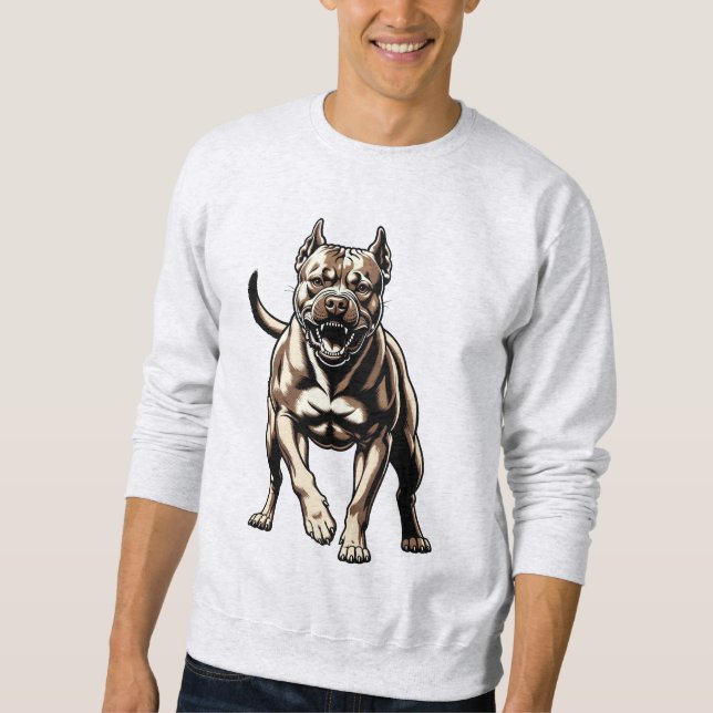 Sweatshirt Pitbull en colère (Devant)