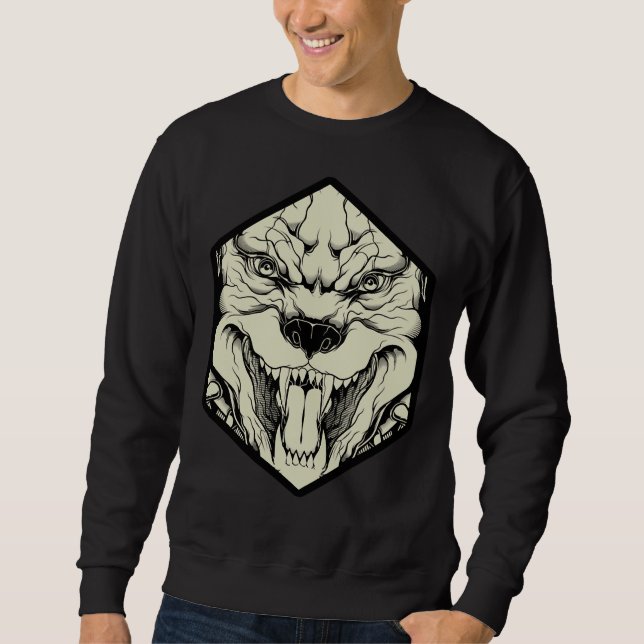 Sweatshirt Pitbull en colère (Devant)