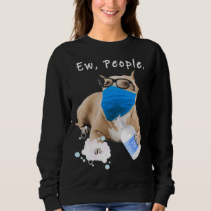 Sweatshirt Pitbull Ew Personnes Chien Portant Un Masque Visag