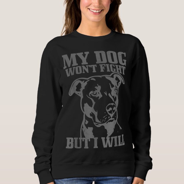 Sweatshirt Pitbull Funny Chien Pitbull Maman Pitbull Papa (Devant)