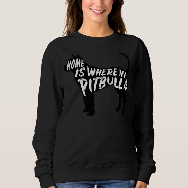 Sweatshirt Pitbull Home Est Là Où Mon (Devant)