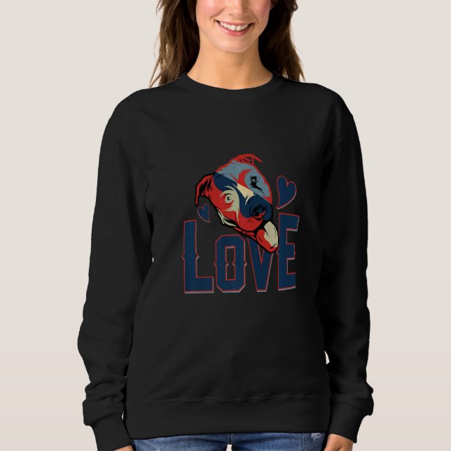 Sweatshirt Pitbull Love Pitbull Et Propriétaires Pitbulls (Devant)