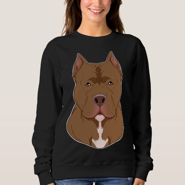 Sweatshirt Pitbull Lover I Amoureux des chiens I Pitbull (Devant)
