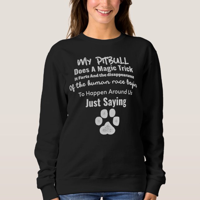 Sweatshirt Pitbull Magic Trick (Devant)