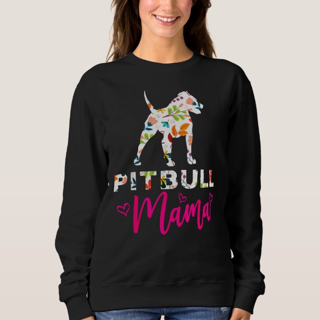 Sweatshirt Pitbull Mama mignon Amoureux des chiens (Devant)