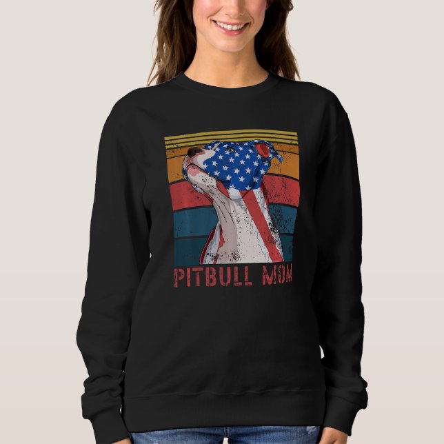 Sweatshirt Pitbull maman chien animal 1 (Devant)