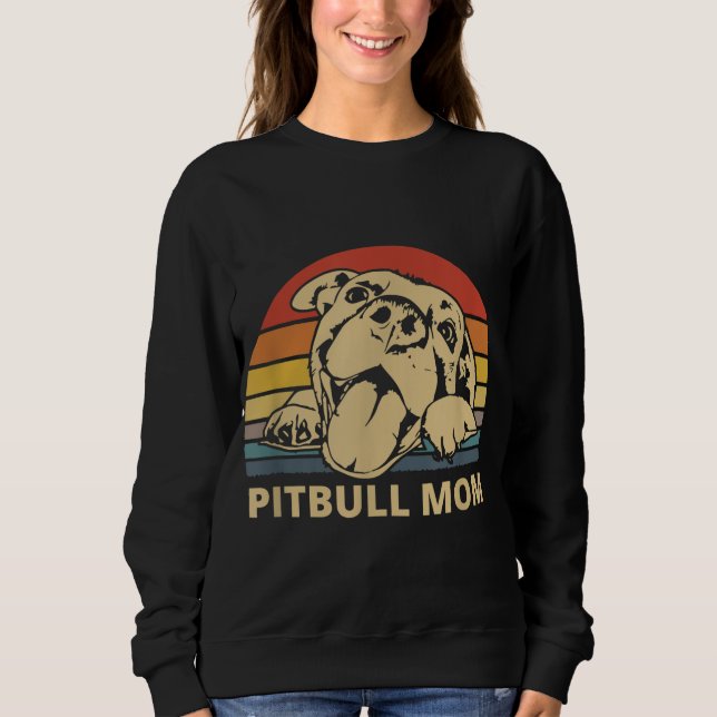 Sweatshirt Pitbull Maman design pour Pitbull et Pibble Moms (Devant)