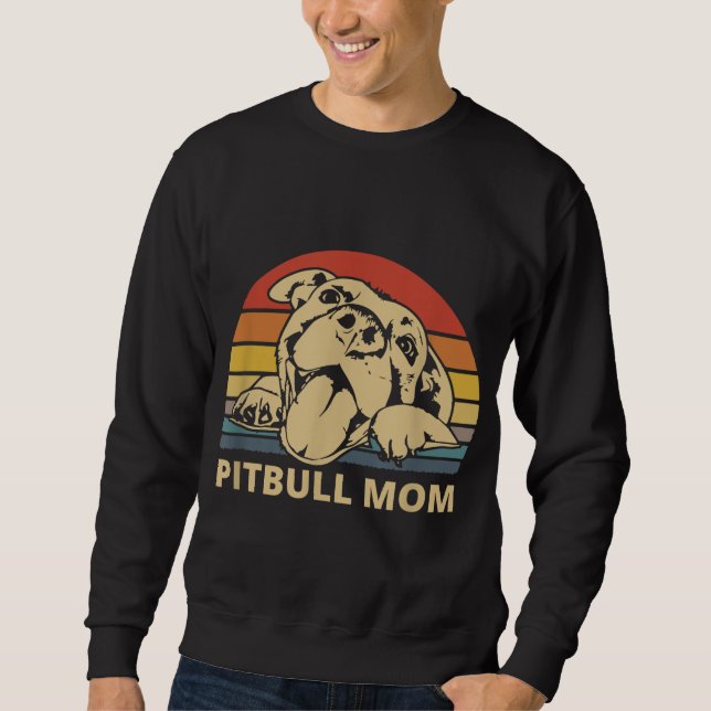 Sweatshirt Pitbull Maman design pour Pitbull et Pibble Moms (Devant)