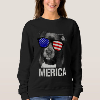 Sweatshirt Pitbull Merica Patriotic Chien Pit Bull Patriot