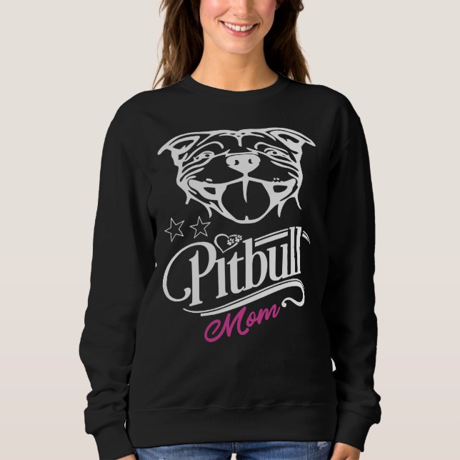 Sweatshirt Pitbull Mom 82 (Devant)