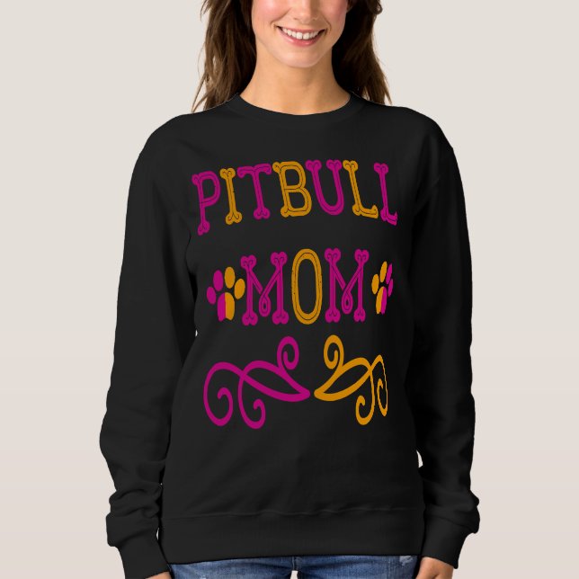 Sweatshirt Pitbull Mom Essential 87 (Devant)