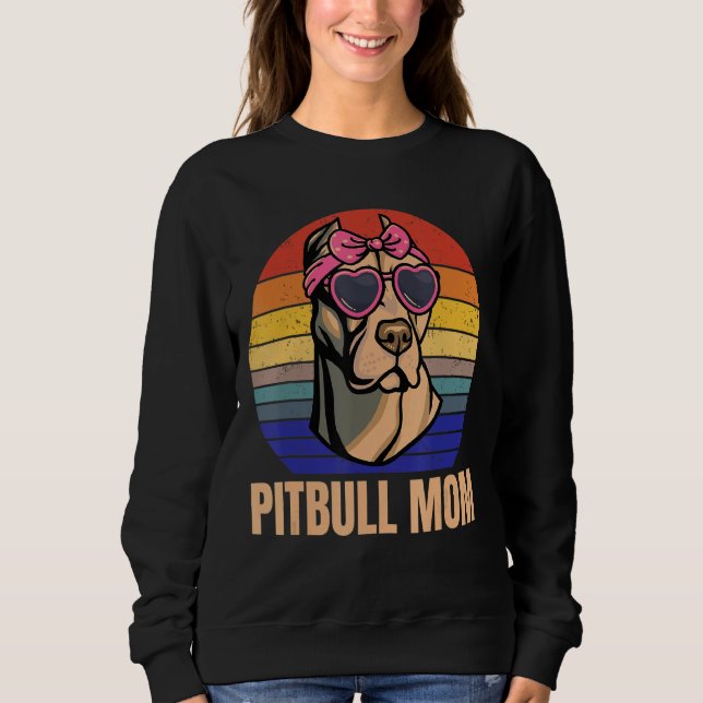Sweatshirt Pitbull Mom Love Pitbulls mignon Pit Bull race (Devant)