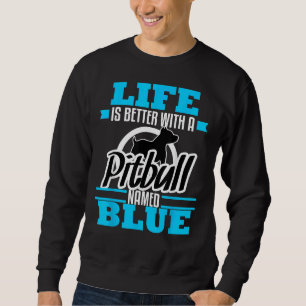 Sweatshirt Pitbull nommé Blue Dog Maman Papa Secourt Sensibil