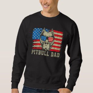Sweatshirt Pitbull Papa American Pit Bull Dog Us Drapeau 4ème