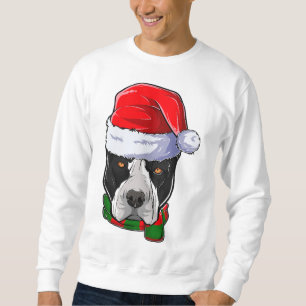 Sweatshirt pitbull santa claus vêtements pour garçons, noël e