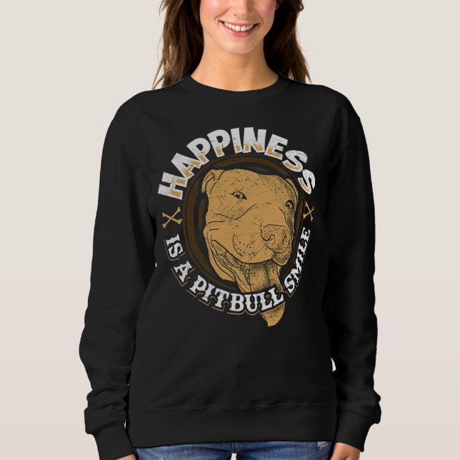 Sweatshirt Pitbull Smile Chien (Devant)
