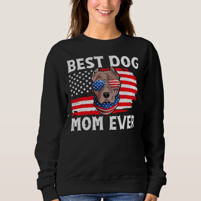 Sweatshirt Pitbull Usa Patriotic Chien Nous (Devant)