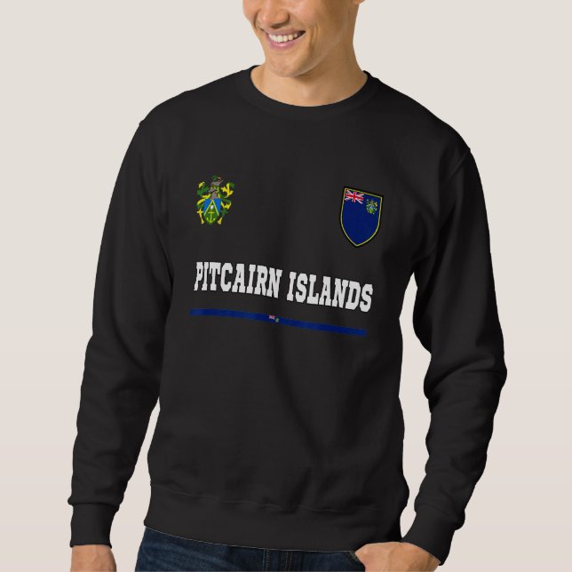 Sweatshirt Pitcairn Îles Sportssoccer Drapeau Souvenir (Devant)