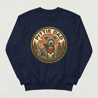 Sweatshirt Pittie Dad Crewneck | Cadeau pour papa de chien Pi