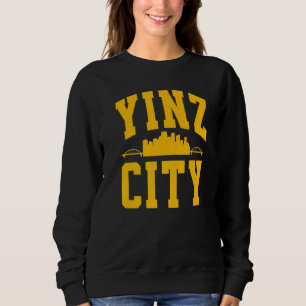 Sweatshirt Pittsburgh Yinz Yinzer Ville d'Acier Ciel 412 Mai
