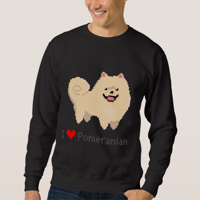 Sweatshirt Pixel Pomeranian (Devant)