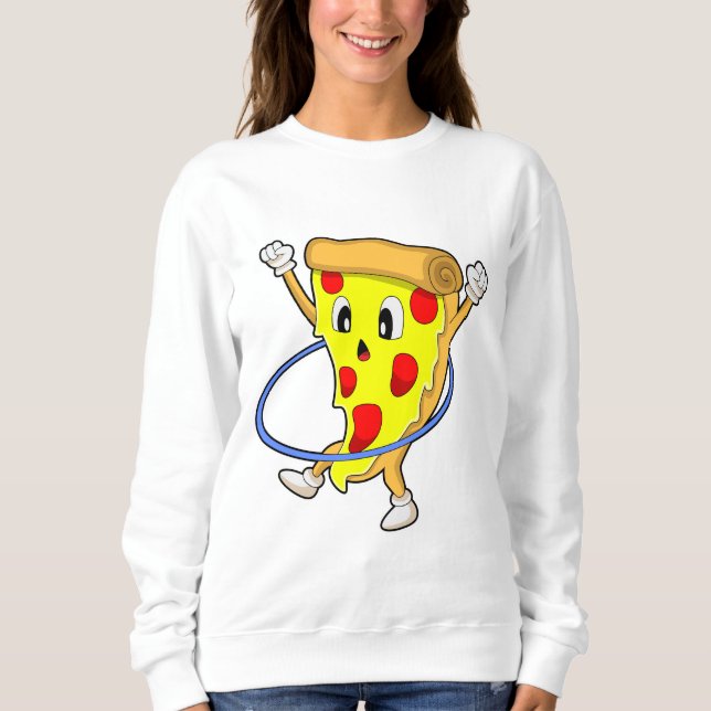 Sweatshirt Pizza à Fitness avec pneus Fitness.PNG (Devant)