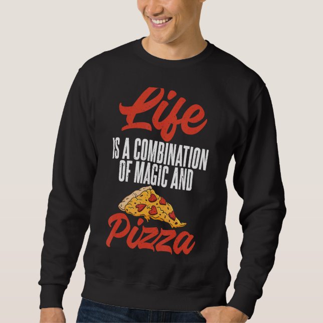 Sweatshirt Pizza Alimentaire Pour Hommes Et Femmes (Devant)
