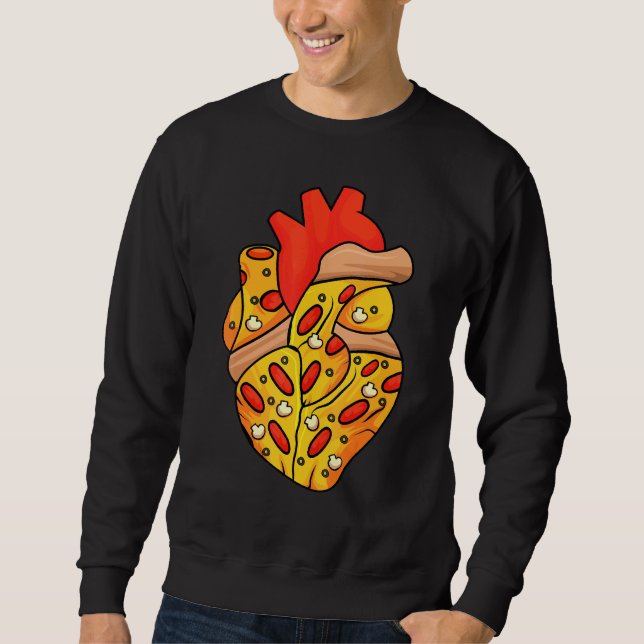 Sweatshirt Pizza Coeur Slice Neapolitain Pizzeria Pizzaiolo C (Devant)