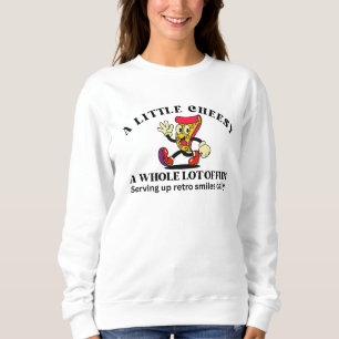Sweatshirt Pizza Dessin Animé Rétro Vintage 