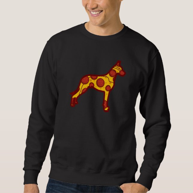 Sweatshirt Pizza Dog Funny Pizza Great Dane Dog Premium (Devant)