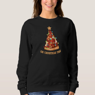 Sweatshirt Pizza drôle Chemise Joyeux Crustmas Pizza I Love P