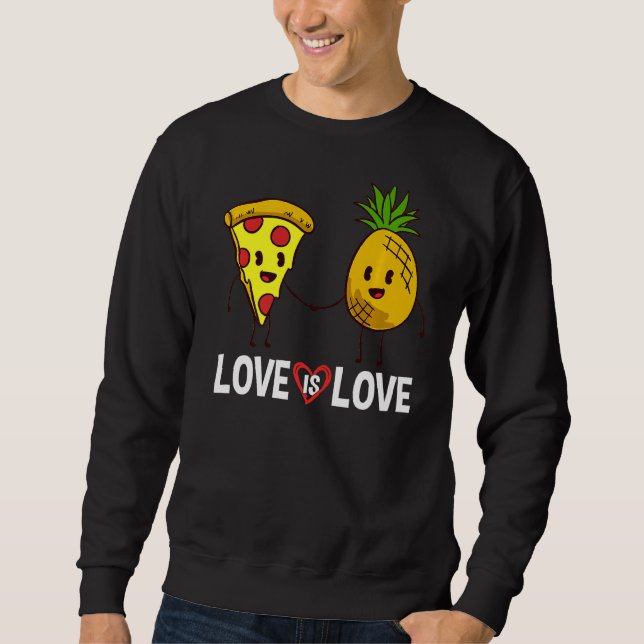 Sweatshirt Pizza Hawaiian Pineapple Hawaii Citations alimenta (Devant)
