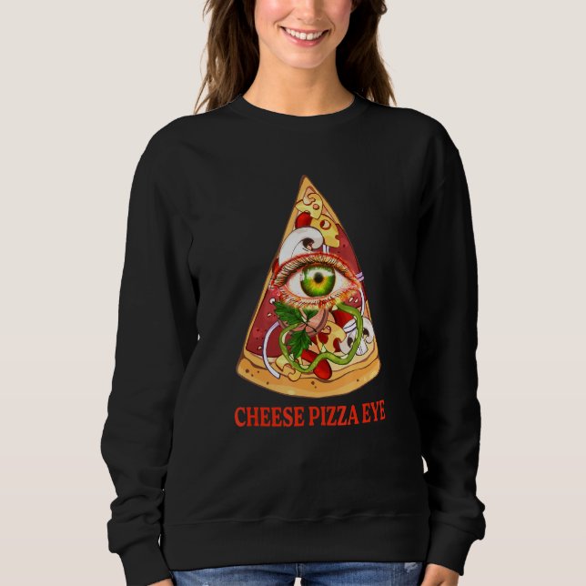 Sweatshirt Pizza Illuminati Tous Voir L'Oeil (Devant)