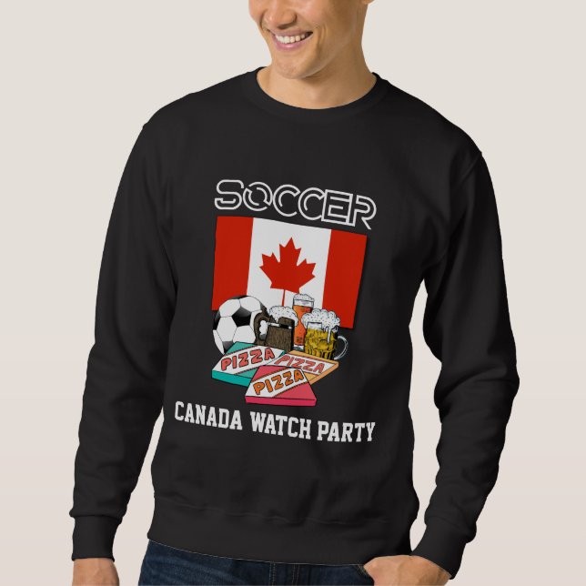 Sweatshirt Pizza mondiale de bière de FOOTBALL CANADA (Devant)