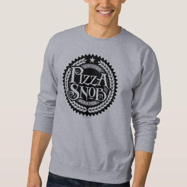 Sweatshirt Pizza Snob - amusant amateur de pizza (Devant)
