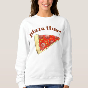 Sweatshirt Pizza Time Pepperoni Fromage New York Slice Foin