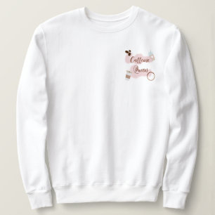 Sweatshirt placement de poche de la reine de caféine