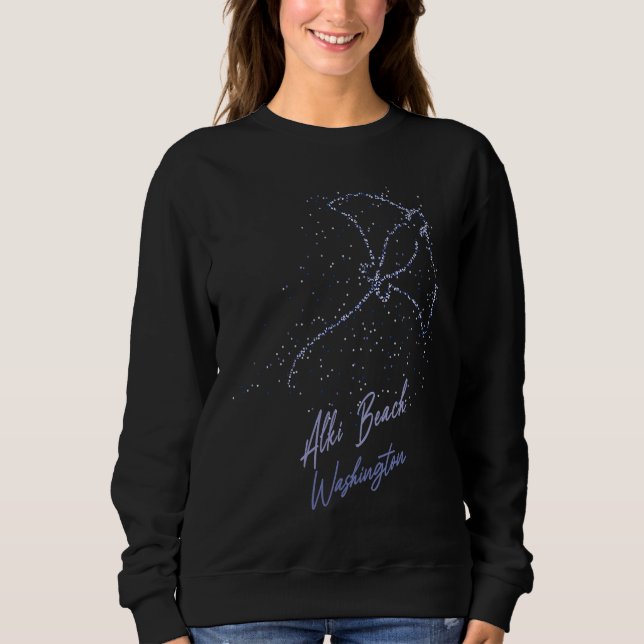 Sweatshirt Plage Alki  Washington  Souvenir (Devant)