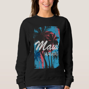 Sweatshirt Plage aux palmiers de l'île hawaïenne de Maui vint