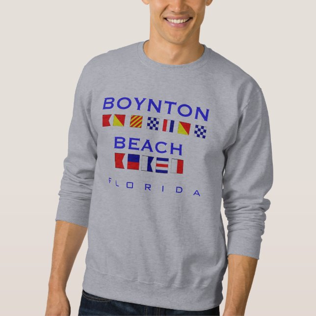 Sweatshirt Plage de Boynton, FL - orthographe nautique de (Devant)