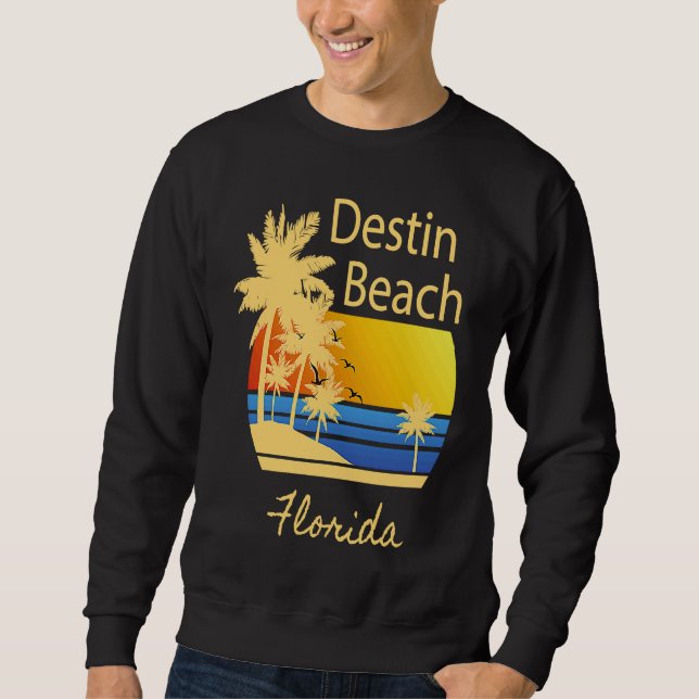 Sweatshirt Plage de Destin Floride Souvenir Graphique (Devant)